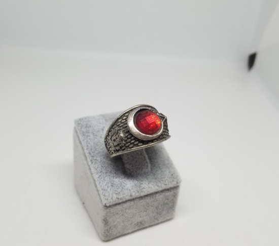 GÜMÜŞ KAPLAMA AY YILDIZLI BİJUTERİ YÜZÜK