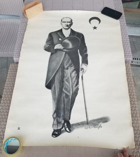 BÜYÜK BOY DEKORATİF ATATÜRK POSTERİ