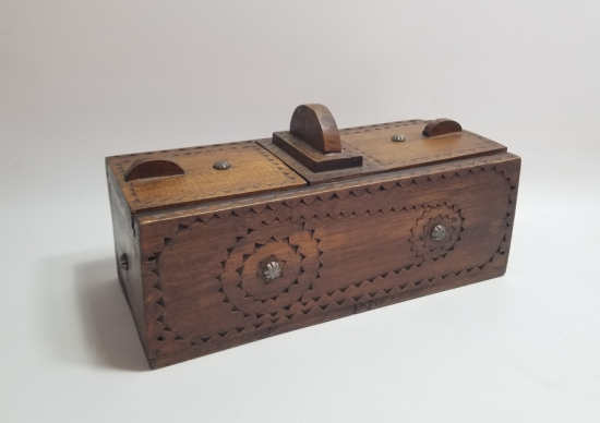 OSMANLI DÖNEMİ ÇİFT GÖZLÜ KASTAMONU YAPIMI KAHVE KUTUSU