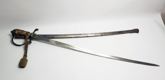 ASLAN BAŞLI VE AY YILDIZ BALÇAKLI ÇOK NADİR OSMANLI DÖNEMİ NADİR PAŞA KILICI