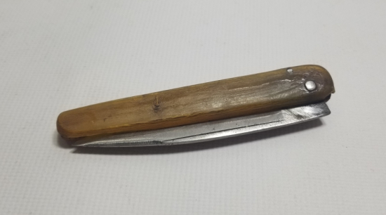 KOÇ BOYNUZU SAPLI EL YAPIMI ANTİKA ÇAKI