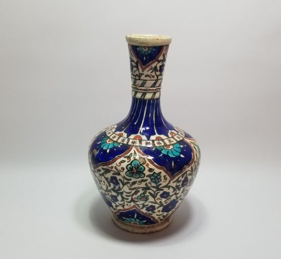 OSMANLI DÖNEMİ EL BOYAMA KÜTAHYA VAZO