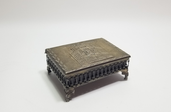 GÜMÜŞ KAPLAMA TÜRKİYE İŞ BANKASI ANTİKA PUL KUTUSU