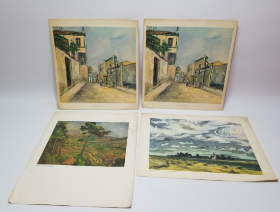 4 ADET AVRUPA BASKI RESİM LOTU