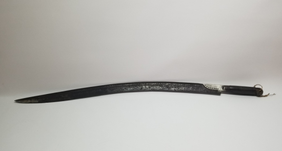 OSMANLI DÖNEMİ GÜMÜŞ ÇAKMA İŞÇİLİKLİ NADİR KEMANKEŞ KILICI - YATAĞANI