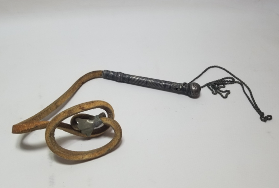 OSMANLI DÖNEMİ SAVATLI GÜMÜŞ AT KAMÇISI