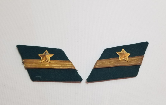 OSMANLI DÖNEMİ İKİ ADET NADİR RÜTBELİ SUBAY YAKALIĞI