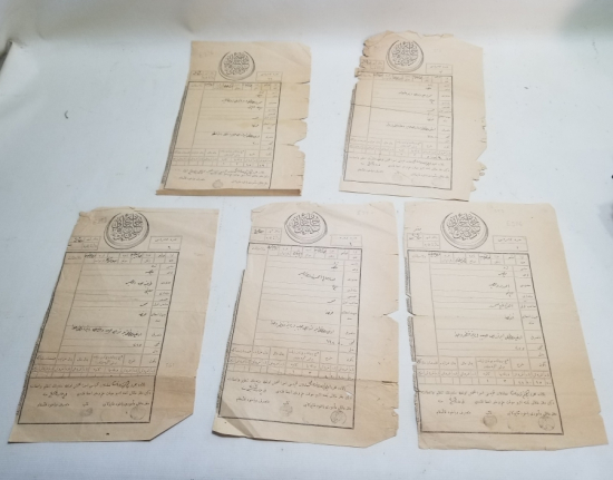 OSMANLI DÖNEMİ HİCAZ DEMİRYOLLARI SOĞUK DAMGALI NADİR SENED-İ HAKANİ LOTU