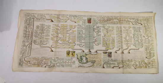 1800 BAŞLARI ÇOK NADİR DEV BOYDA TRABZON, EDİRNE VE OSMANLI İMPARATORLARI'NIN SOY AĞACI HARİTASI