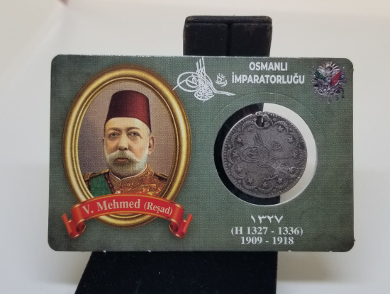 SULTAN MEHMET REŞAT HAN DÖNEMİ GÜMÜŞ 5 KURUŞ MECİDİYE