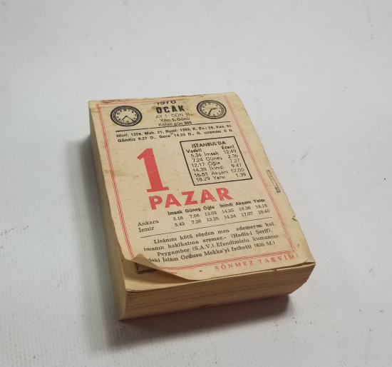 1978 TARİHLİ SAATLİ MAARİF TAKVİMİ