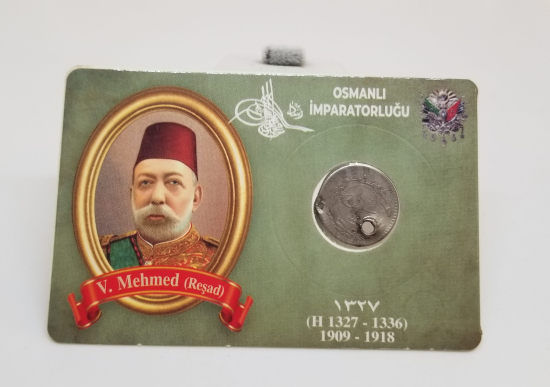 MEHMET REŞAD HAN DÖNEMİ KOLEKSİYONLUK NİKEL 5 PARA