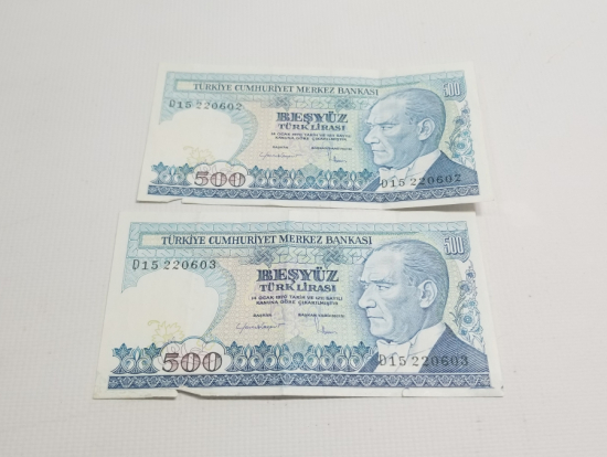 7. EMİSYON KOLEKSİYONLUK KAĞIT 500 LİRA