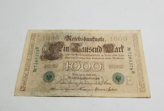 1910 YILI KOLEKSİYONLUK 1000 MARK