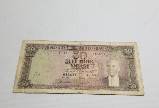5. EMİSYON KOLEKSİYONLUK KAĞIT 50 LİRA