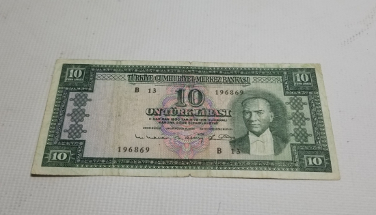 5. EMİSYON KOLEKSİYONLUK KAĞIT 10 LİRA