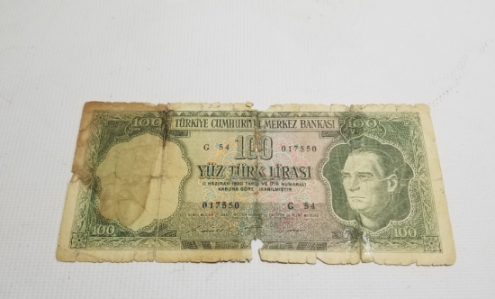 KOLEKSİYONLUK 5. EMİSYON KAĞIT 100 LİRA