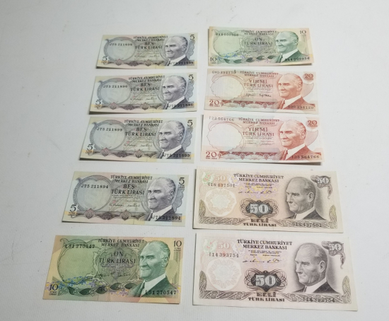 6 VE 7. EMİSYON KOLEKSİYONLU KAĞIT PARA LOTU