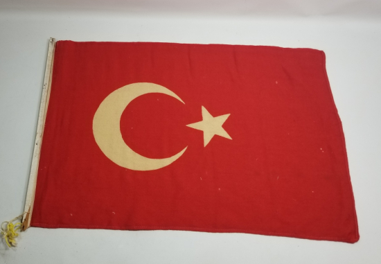 ORJİNAL AHŞABI İLE CUMHURİYET BAŞLARI KÖK BOYALI BÜYÜK BOY BAYRAK