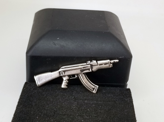 AK-47 FORMLU GÜMÜŞ KOLYE UCU
