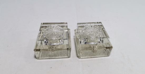 OSMANLI DÖNEMİ KRİSTAL KESME İŞÇİLİKLİ ÇİFT HOKKA
