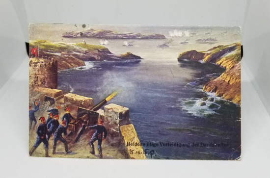 ÇANAKKALE SAVAŞLARI GÖRSELLİ EL ÇİZİMİ NADİR KARTPOSTAL