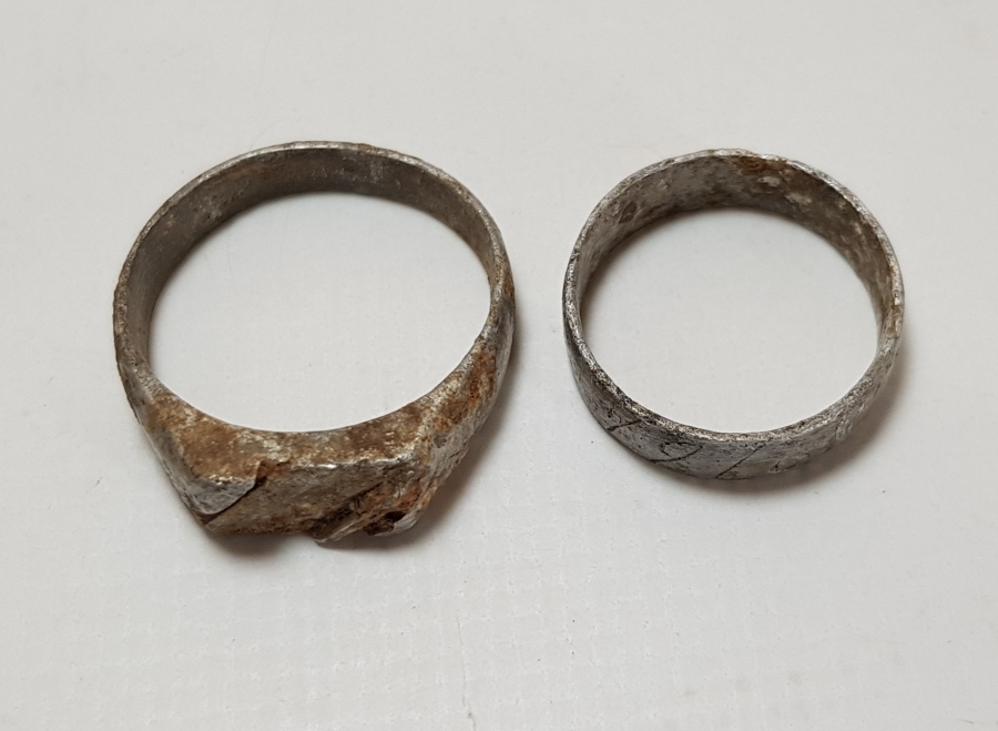 1. DÜNYA SAVAŞI BİRİ 1916 TARİHLİ İKİ ADET ASKER YÜZÜĞÜ 