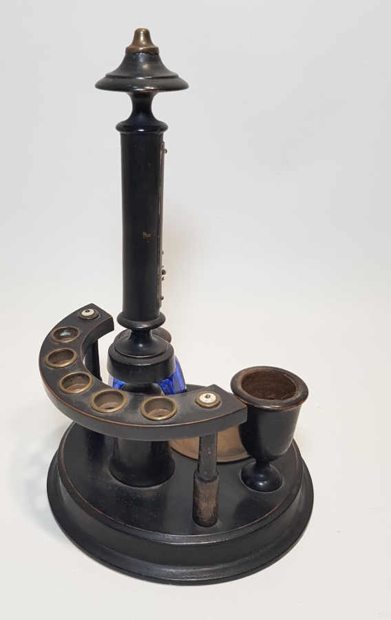 1880's NADİR FORMDA TERMOMETRELİ HOKKA TAKIMI & KALEMLİK