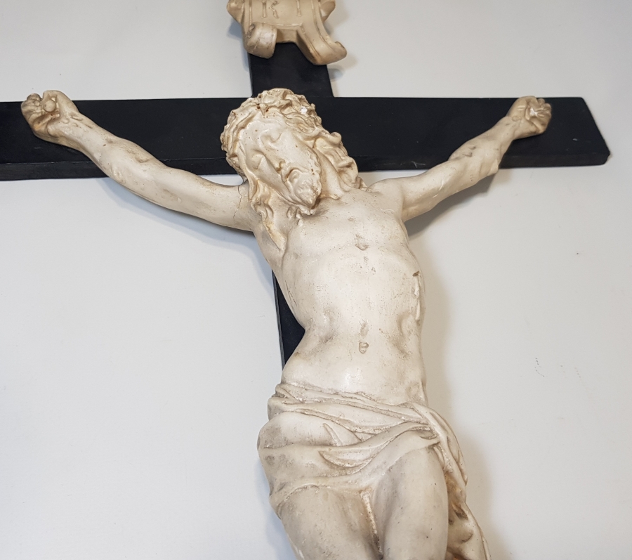 1900's ÇARMIHA GERİLMİŞ HAZRETİ İSA HEYKELİ: CRUCIFIX