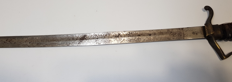 ARCHAK TADJIRIAN CONSTANTINOPLE AY YILDIZ VE SANCAK GRAVÜRLÜ GAYRİMÜSLİM PAŞA KILICI