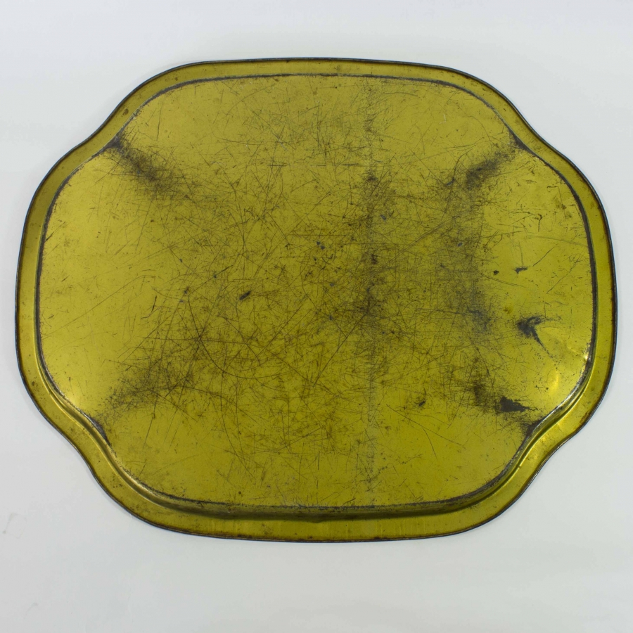 AVRUPA KİLİSE TEMALI TENEKE TEPSİ