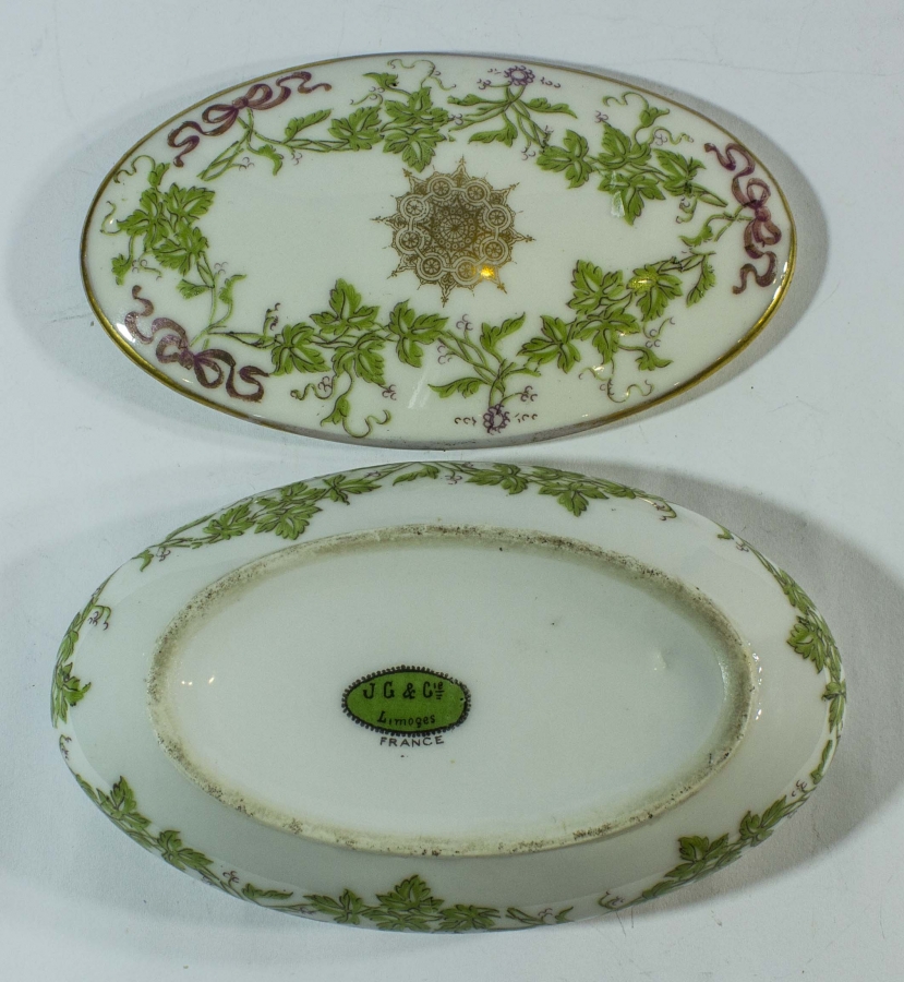 LIMOGES DAMGALI EL BOYAMA PORSELEN KUTU