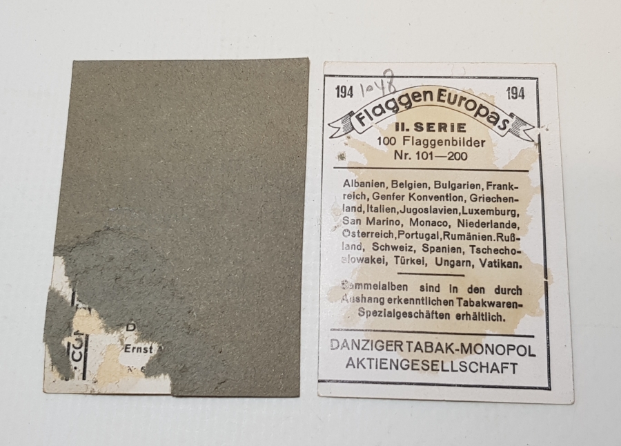 OSMANLI BAYRAKLARI KONULU İKİ ADET ÇİKOLATA KARTI 