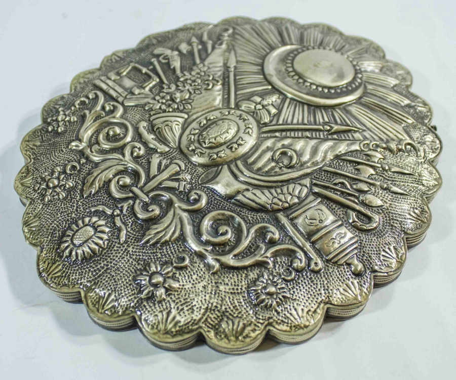 OSMANLI DEVLET ARMASI TEMALI GÜMÜŞ AYNA