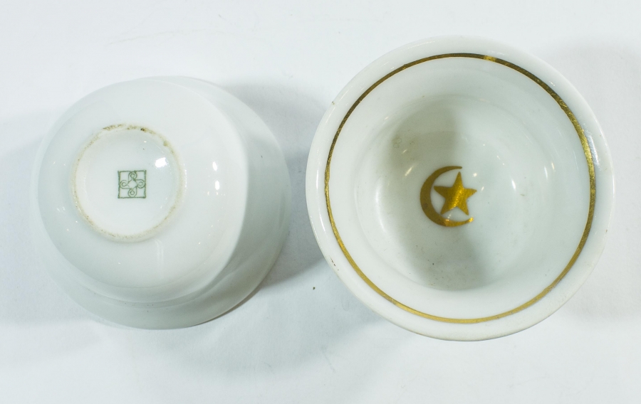 OSMANLI DÖNEMİ AY YILDIZLI BİR ÇİFT ZARF FİNCANI