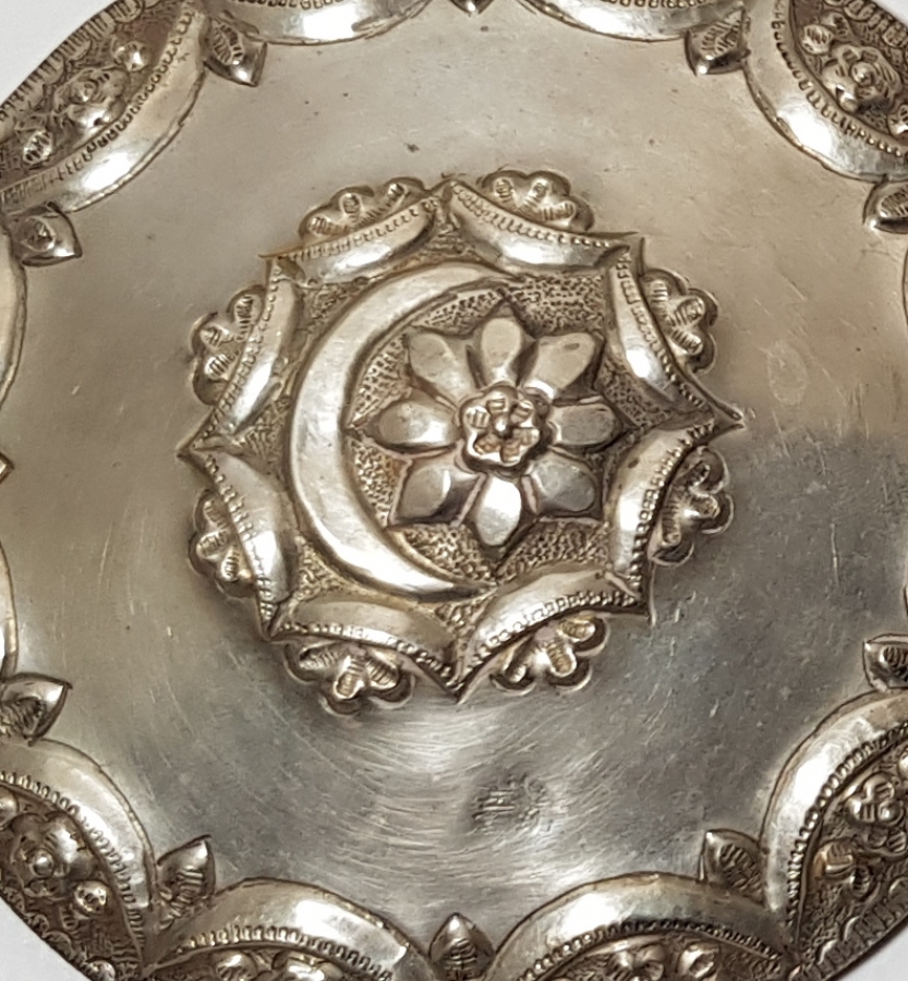 OSMANLI DÖNEMİ AY YILDIZLI GÜMÜŞ EL AYNASI