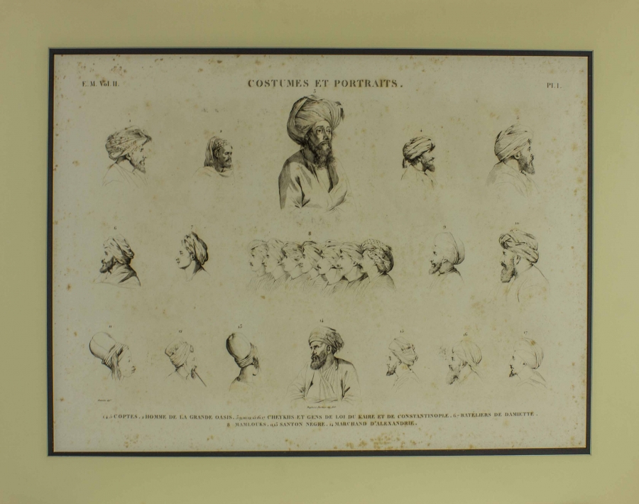 OSMANLI DÖNEMİ SARIK BAĞLAMA ŞEKİLLERİ TEMALI GRAVÜR