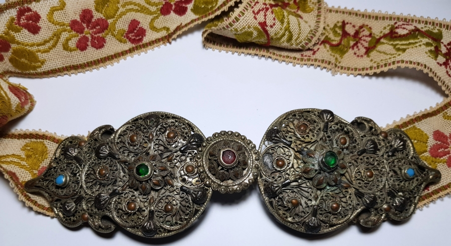 OSMANLI DÖNEMİ TELKARİ İŞÇİLİKLİ GELİN KEMERİ