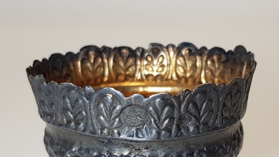 OSMANLI DÖNEMİ TUĞRALI GÜMÜŞ FİNCAN ZARFI