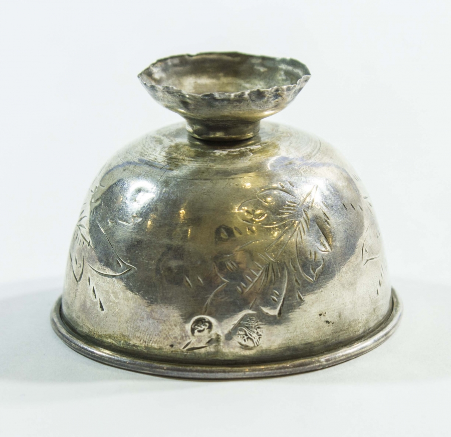 OSMANLI TUĞRALI VE SAH DAMGALI GÜMÜŞ FİNCAN ZARFI