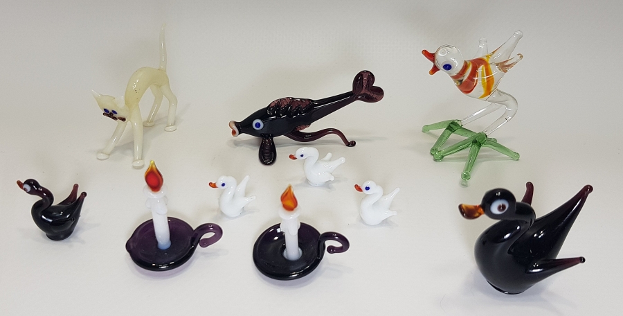 10 ADET MURANO CAM BİBLO