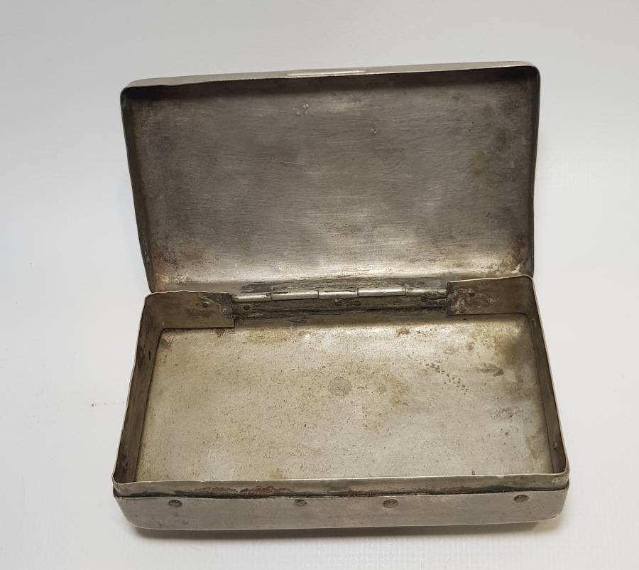 1915 TARİHLİ OSMANLICA YAZILI ALPAKA TÜTÜN TABAKASI