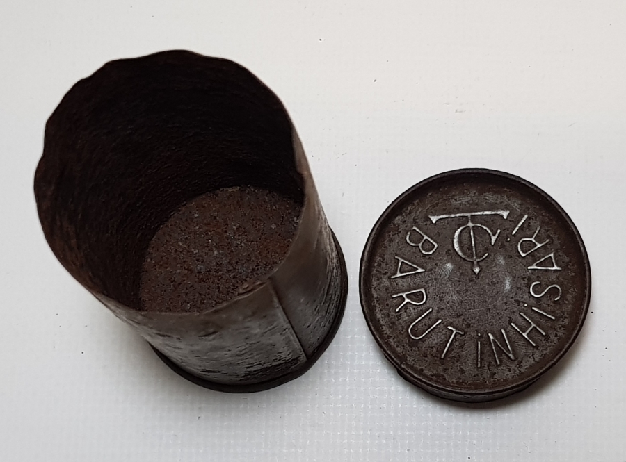 1930's TC BARUT İNHİSARİ YAZILI BARUT KUTUSU