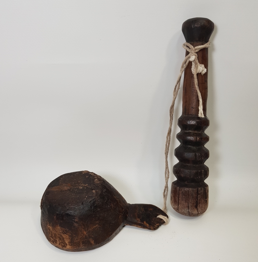 OSMANLI DÖNEMİ AHŞAPTAN MAMÜL PRİMİTİF ECZACI HAVANI