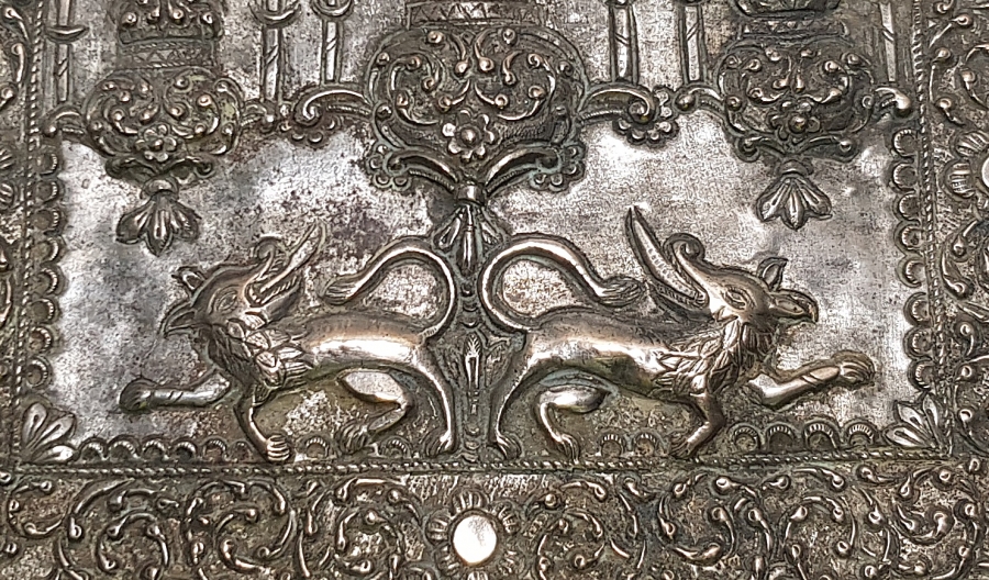 OSMANLI DÖNEMİ GÜMÜŞ TEVRAT KABI ÖN YÜZÜ