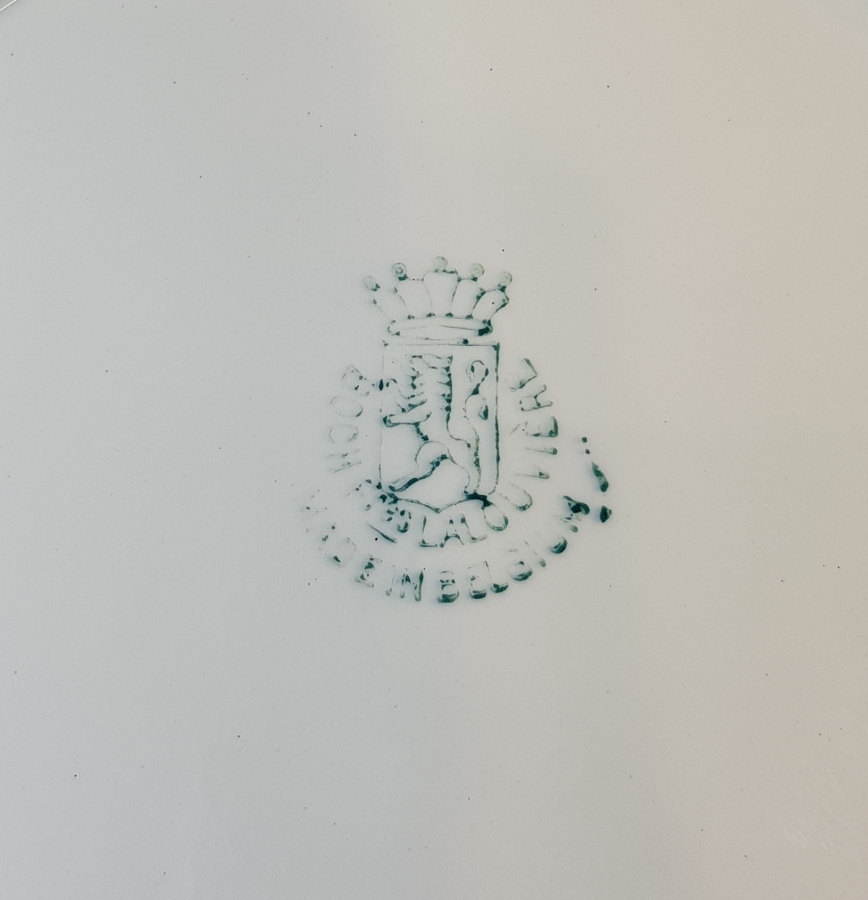 OSMANLI PAZARI İÇİN YAPILMIŞ HOROZLU PORSELEN TABAK