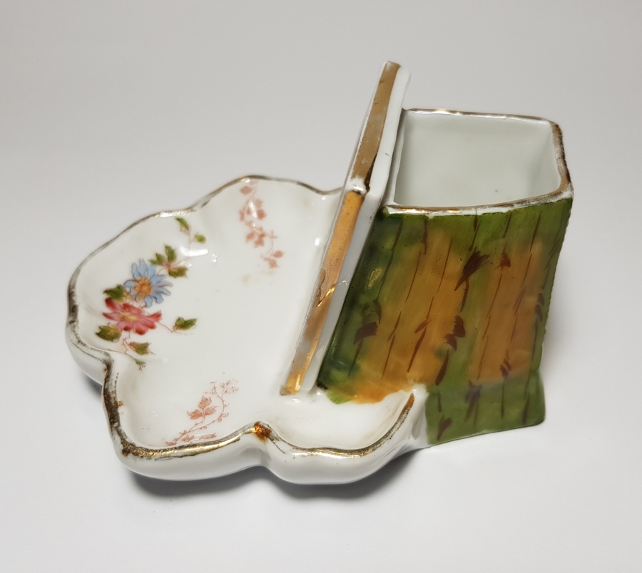 OSMANLICA ALİMZADE ÖMER EFENDİ DAMGALI PORSELEN KALEMLİK