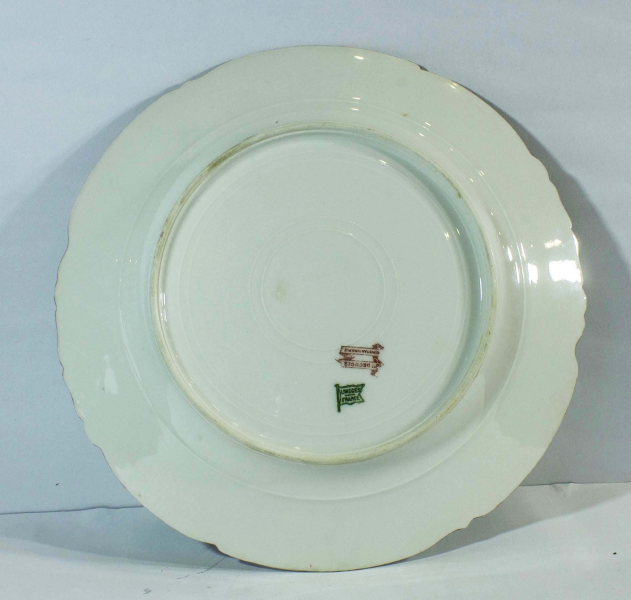 OSMANLI DÖNEMİ LIMOGES CONSTANTİNOPLE DAMGALI PORSELEN TABAK