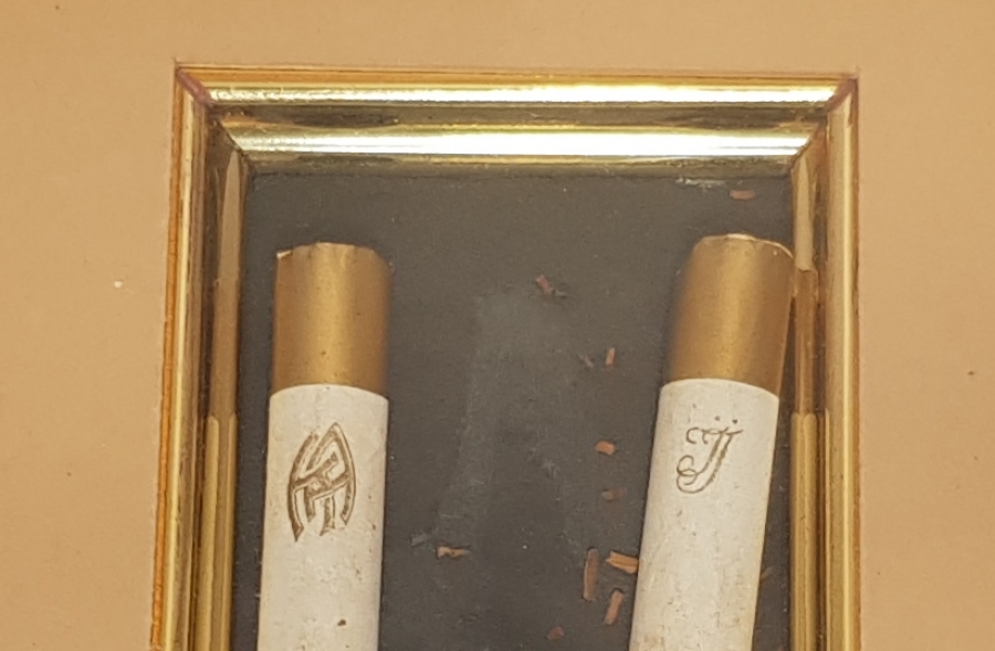 KEMAL ATATÜRK VE İSMET İNÖNÜ İNİSİYALLİ ÖZEL YAPIM BİR ÇİFT SİGARA