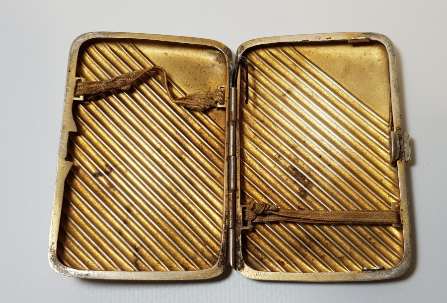 İNGİLİZ GÜMÜŞ SİGARA TABAKASI